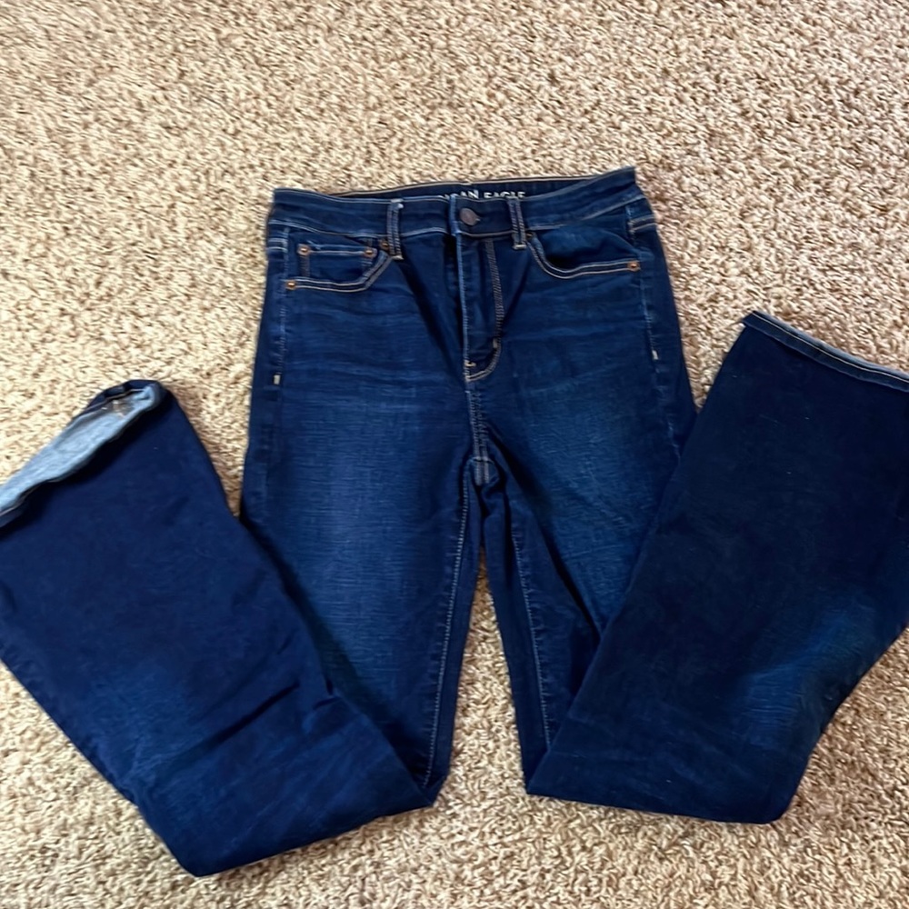 American Eagle dark wash flare size 2